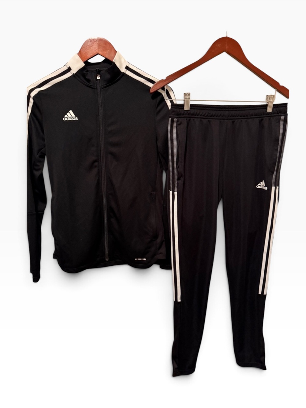 Adidas Women’s Black Tracksuit - Jacket & Pants